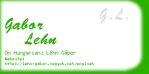 gabor lehn business card